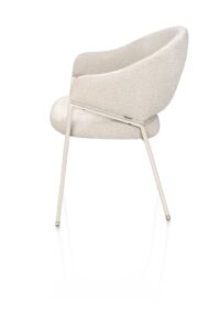 Noel, fauteuil, avec ressorts ensachés, tissu Sevilla crème, cadre crème - Image 3