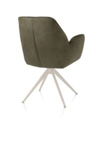 Bell, armstoel - creme frame - draaibaar - pocket - stof Calabria - mosgroen - Afbeelding 3