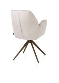 Bell, armstoel - steelbrown frame - draaibaar - pocket - combi Calabria/Vada - Kiezel - Afbeelding 3