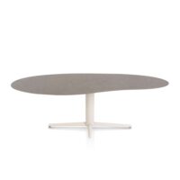 Saluti, eetkamertafel organisch 240 X 120 cm. - centrale teenpoot - creme - Lava