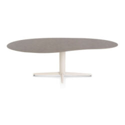 Saluti, table organic 240 X 120 cm. - pied central - cr&egrave;me - Lava