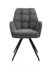 Bell, armstoel - zwart frame - pocket - combi Calabria/Vada - Antraciet