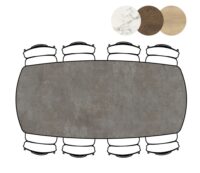 Masura, eetkamertafel ovaal - 240 x 110 cm - Antraciet - Afbeelding 2