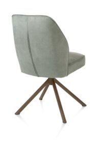Bell, eetkamerstoel - steelbrown frame recht - draaibaar - pocket - stof Calabria - Olijf - Afbeelding 3