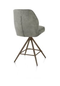Bell, barstoel - steelbrown frame - draaibaar - pocket - stof calabria - Olijf - Afbeelding 3