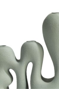 Mees kandelaar H25cm - Groen - Afbeelding 3