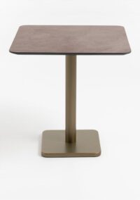 Brest table de bistrot stone rust 75x75cm - Or