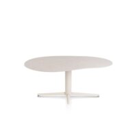 Saluti, eetkamertafel organisch 180 X 120 cm. - centrale teenpoot - creme - Light sand