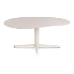 Saluti, table organic 180 X 120 cm. - pied central - cr&egrave;me - Light sand