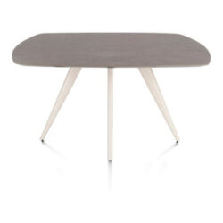 Saluti, table ovale 150 x 105 cm. - 4 pieds - cr&egrave;me - Lava