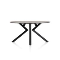 Masura, table de bar ellipse - 180 x 100 cm (hauteur 92 cm) - Anthracite