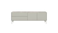 Noon, lowboard 170 cm - 2-deuren + 2-laden - bovenblad in HPL light grey - Afbeelding 2