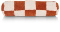 Check bolster kussen 15x50cm - Koper