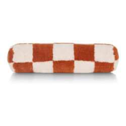 Check bolster kussen 15x50cm - Koper