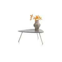 Niora, salontafel 85 x 77 cm - HPL marmer licht grijs - Silk grey