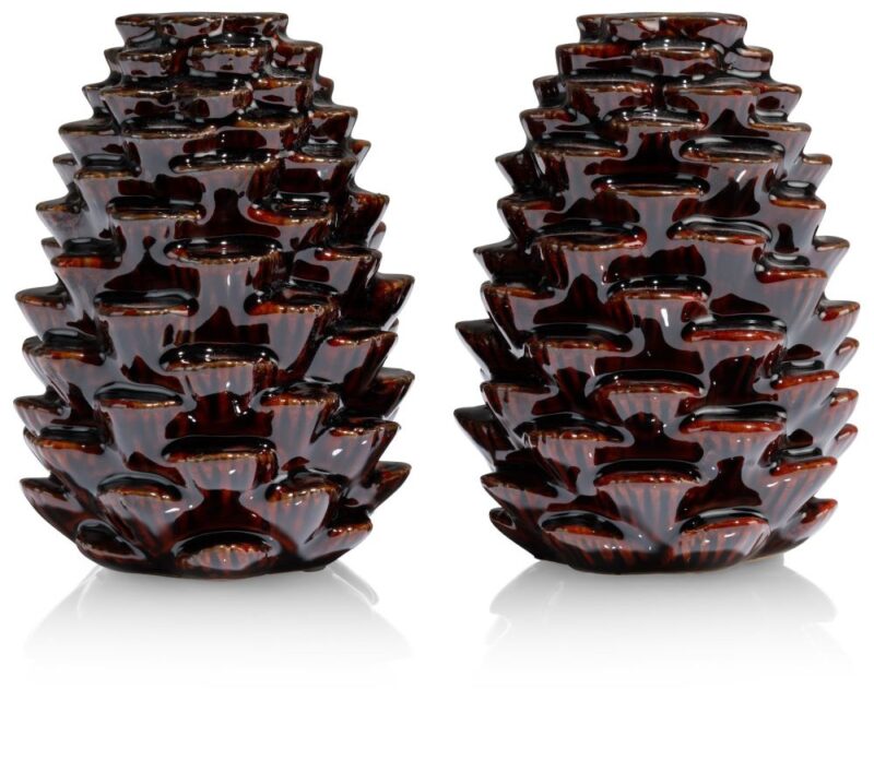 Pine Kandelaar H15Cm - Bruin - Afbeelding 3