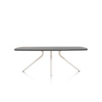 Arvada, table 190 x 100 cm. - ovale - pied central Nebbia - Onyx Nebbia