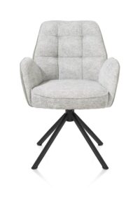 Bell, armstoel - zwart frame recht - draaibaar - pocket - combi Calabria/Vada - Olijf