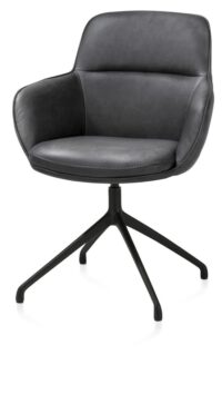 Mateo, armstoel - draaibaar - rough off black - Pala - Antraciet - Afbeelding 2