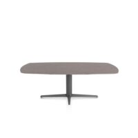 Saluti, eetkamertafel ovaal 210 X 105 cm. - centrale teenpoot - grafiet - Lava