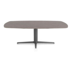 Saluti, table ovale 210 X 105 cm. - pied central - graphite - Lava