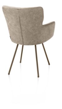 Sage, armstoel 4-pootjes steelbrown - stof Oregon - beige - Afbeelding 2