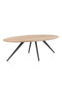 Arvada, Table à manger 220 x 110 cm, ellipse, 4 pieds - Metal graphite - Image 2