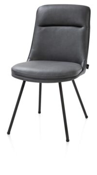 Mateo, chaise - 4-pieds - rough off black - Pala - Anthracite - Image 2