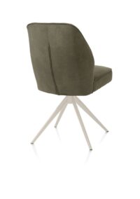 Bell, eetkamerstoel - creme frame - draaibaar - relax - pocket - stof Calabria - mosgroen - Afbeelding 3