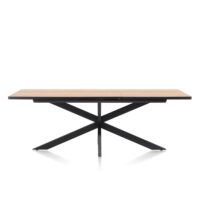 Avalox, table à rallonge 190 (+ 60) x 98 cm - couleur oak natural vintage - centrale pied