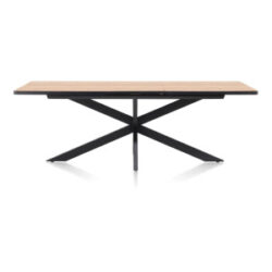 Avalox, table à rallonge 190 (+ 60) x 98 cm - couleur oak natural vintage - centrale pied