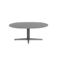 Saluti, table ellipse 180 X 105 cm. - pied central - graphite - Anthracite