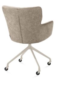 Sage, armstoel + wielen - alu frame in creme - stof Oregon - beige - Afbeelding 2