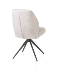 Bell, eetkamerstoel - grafiet frame - draaibaar - pocket - stof calabria - Kiezel - Afbeelding 3