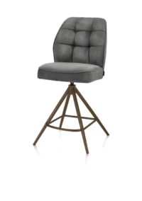 Bell, barstoel - steelbrown frame - draaibaar - pocket - stof calabria - Antraciet - Afbeelding 2