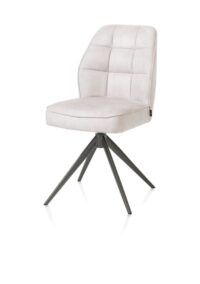 Bell, eetkamerstoel - grafiet frame - draaibaar - pocket - stof calabria - Kiezel - Afbeelding 2