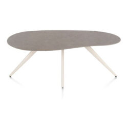 Saluti, table organic 180 x 120 cm. - 4 pieds - cr&egrave;me - Lava