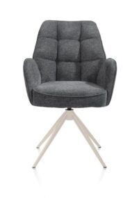 Bell, armstoel - creme frame - draaibaar - pocket - combi Calabria/Vada - Antraciet