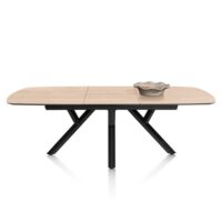 Minato, uitschuiftafel - ovaal - 180 (+ 60) x 110 cm. - Light Natural Oak