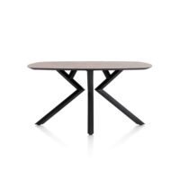 Masura, table de bar ovale - 200 x 105 cm - (hauteur 92 cm) - Rouille