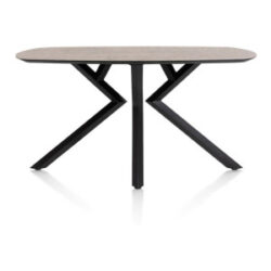 Masura, table de bar ovale - 200 x 105 cm - (hauteur 92 cm) - Rouille