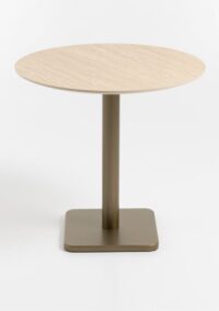 Brest bistrotafel Travertine D80cm - Goud