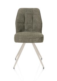 Bell, chaise - piétement crème - confort ressorts - combi Calabria/Vada - vert mousse