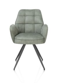 Bell, armstoel - grafiet frame - pocket - stof Calabria - Olijf