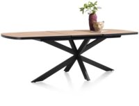 Avalox, table &agrave; rallonge ovale 190 (+ 60) x 110 cm - couleur oak natural vintage - centrale pied - Image 3