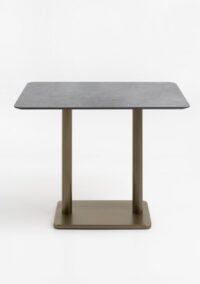 Brest table de bar stone anthracite 120x75cm - Or