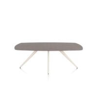 Saluti, eetkamertafel ovaal 210 x 105 cm. - 4 poot - cr&egrave;me - Lava