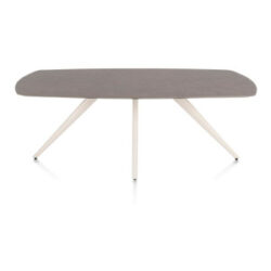 Saluti, table ovale 210 x 105 cm. - 4 pieds - cr&egrave;me - Lava