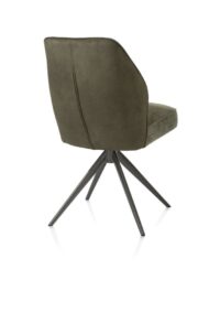 Bell, eetkamerstoel - grafiet frame - draaibaar - relax - pocket - combi Calabria/Vada - mosgroen - Afbeelding 3