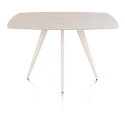 Saluti, table de bar ovale 150 x 105 cm. - 4 pieds - cr&egrave;me - Light sand